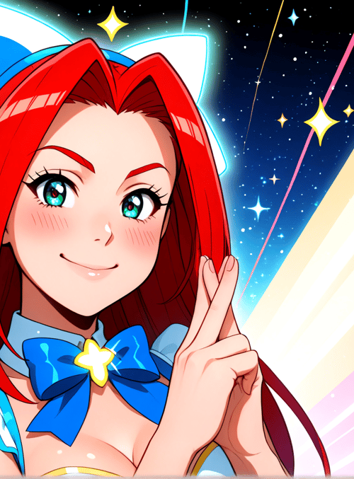 anime girl, princess, fairy, character, star