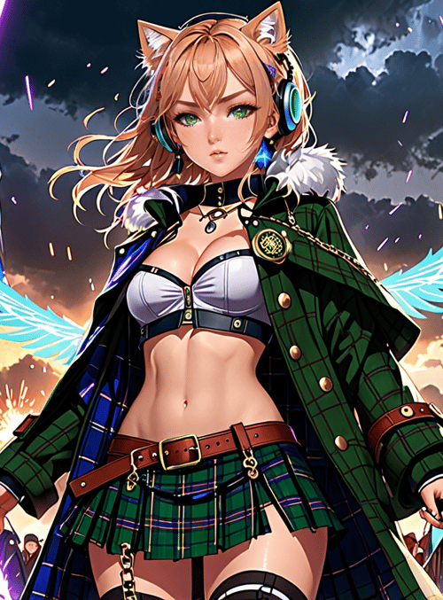 catgirl, warrior, leader