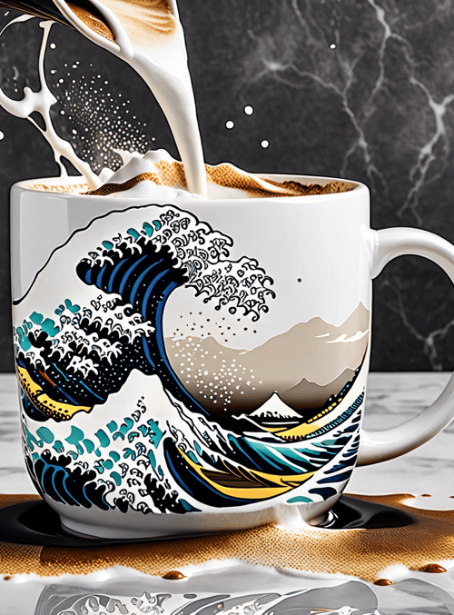 mug, wave, coffee