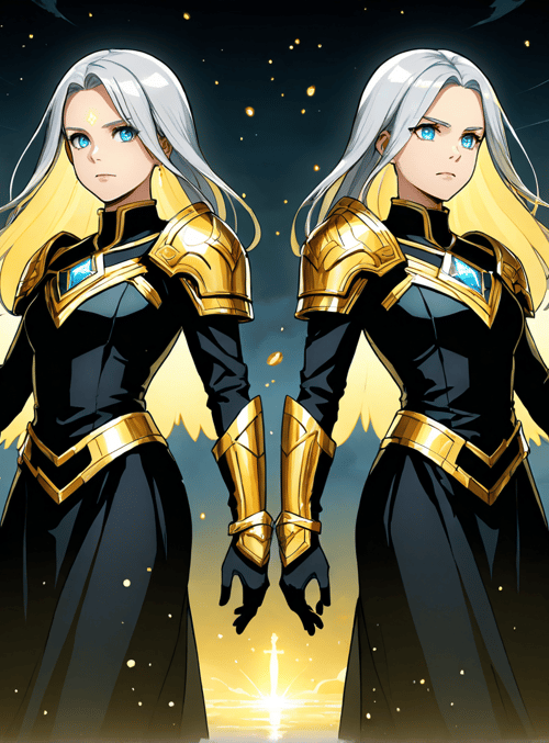 angel, woman, sword, armor, wing