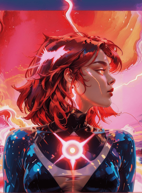 woman, cityscape, neon, futuristic, portrait