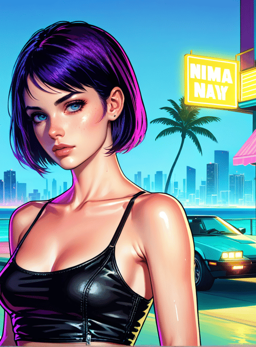 woman, cars, cityscape