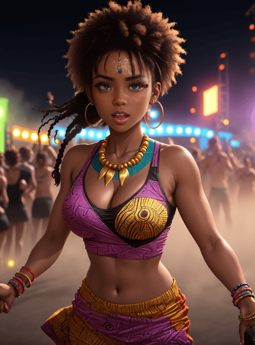 woman, dj, crowd