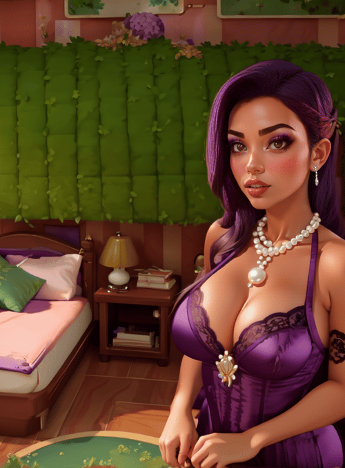 woman, bedroom, plants