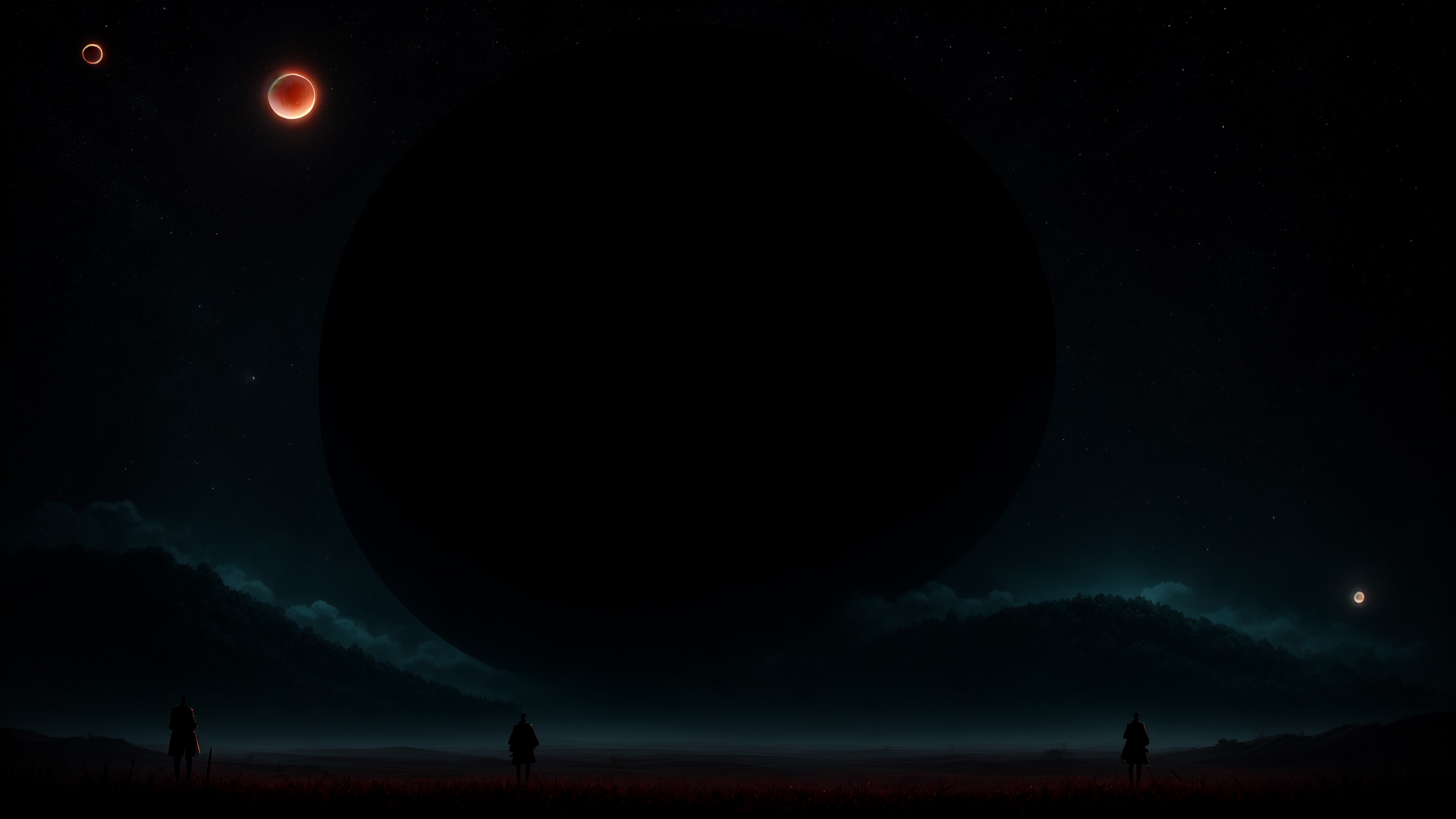 AI generated wallpaper featuring astronaut, planet, landscape