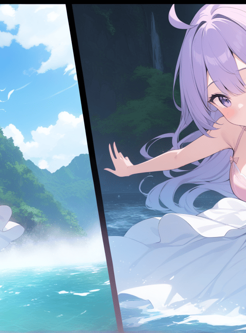 anime girl, mermaid