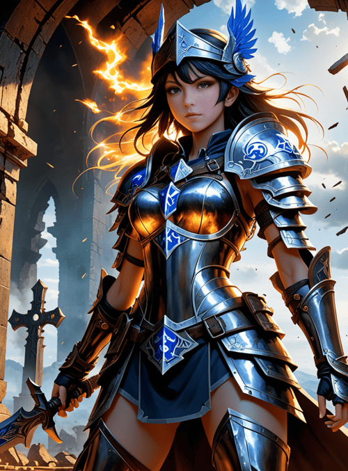 warrior, armor, sword