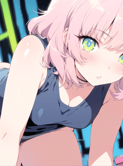 anime girl, cassette tape