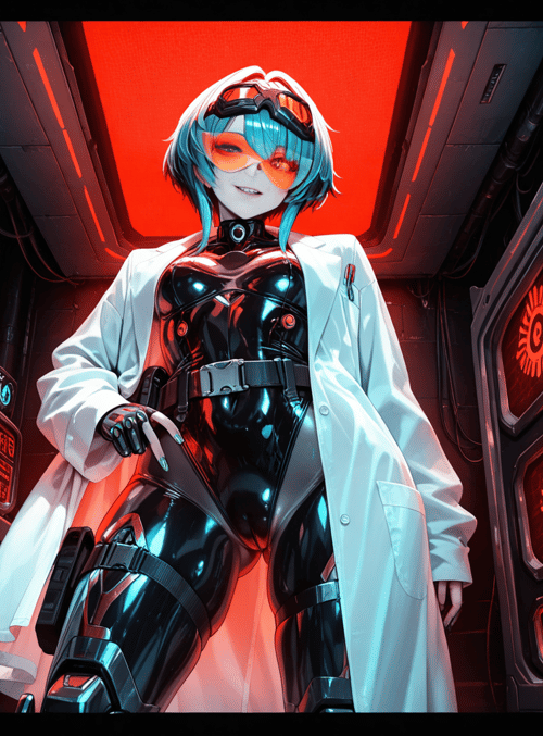 cyborg, scientist, anime