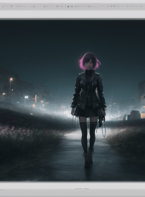 girl, street, city