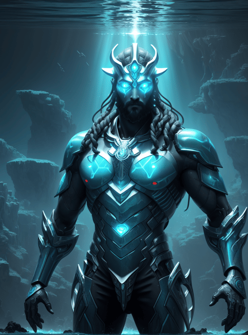 merman, underwater, armor