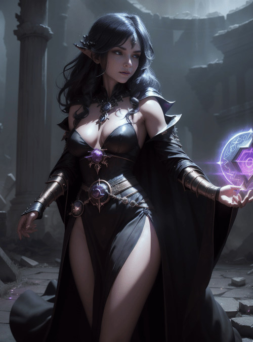 elf, mage, woman