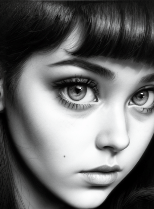 woman, portrait, hair