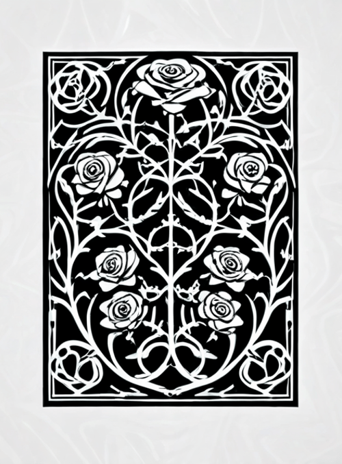 rose, flower, pattern