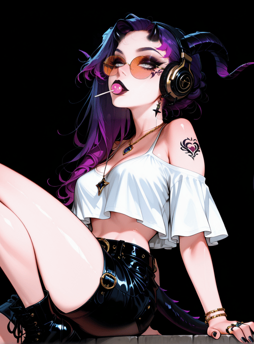 woman, devil, gamer, musician, anime