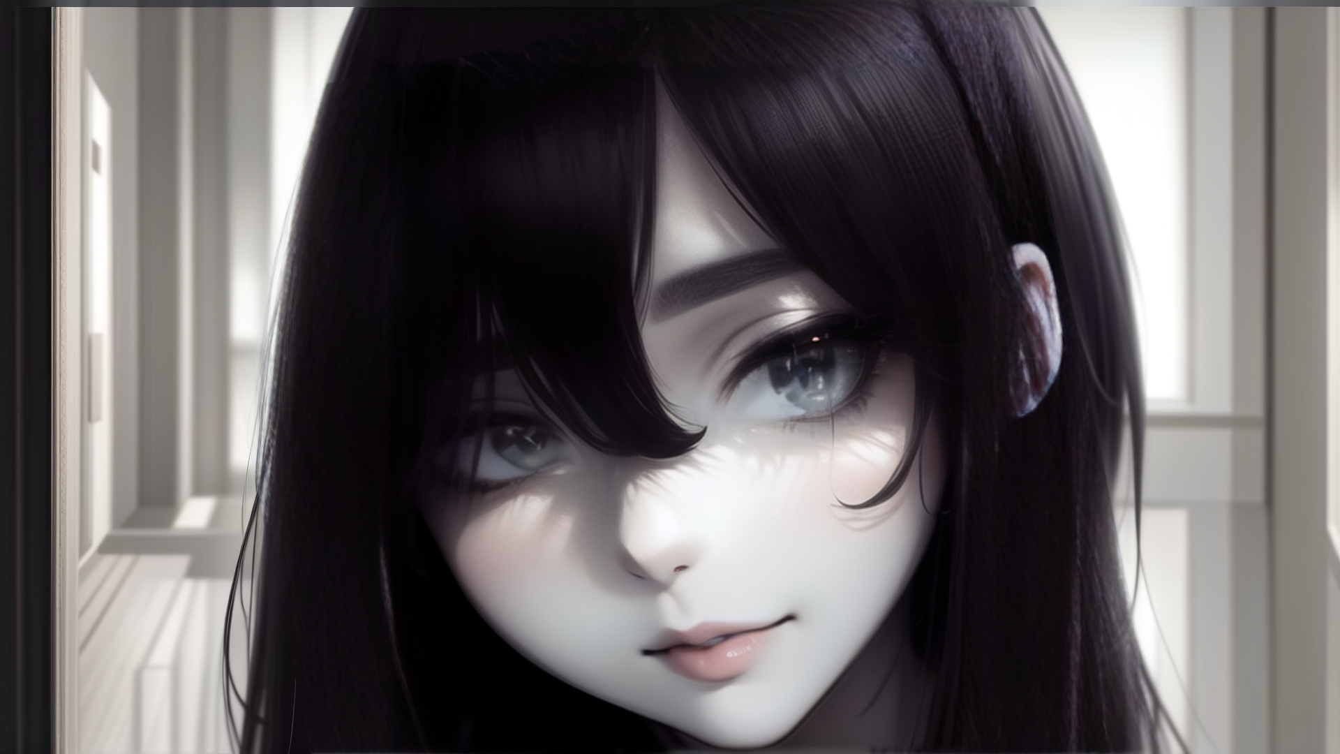 AI generated wallpaper featuring girl, anime, character