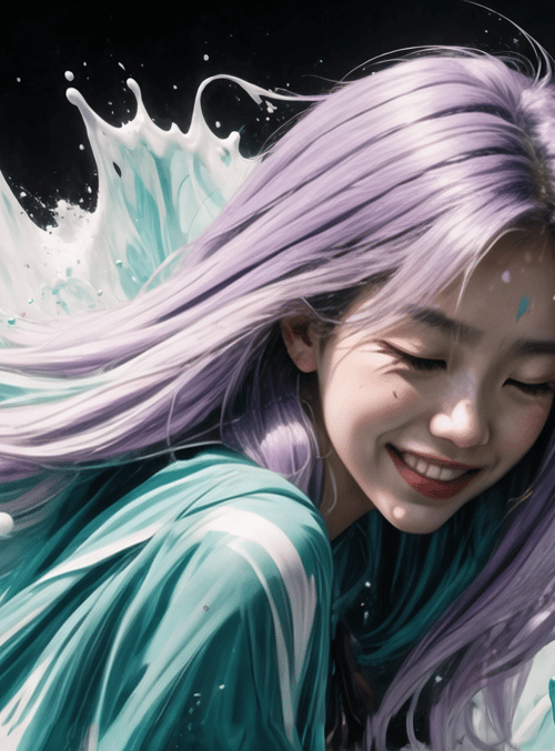 woman, hair, splash