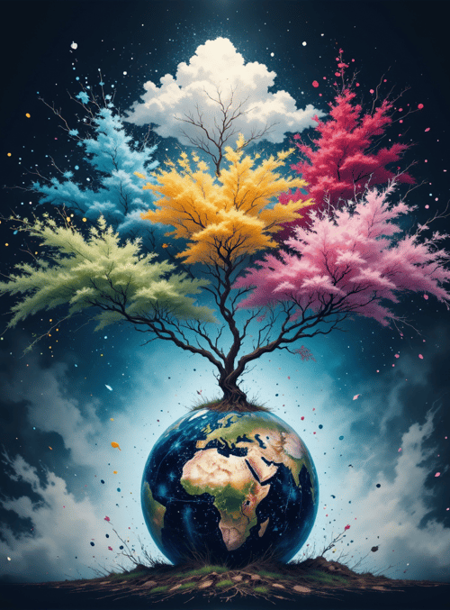 tree, earth, cloud