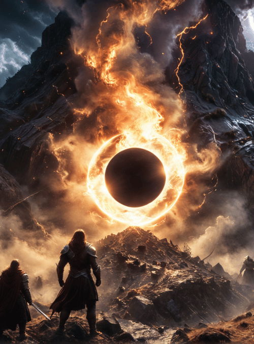 warriors, ring, mountain