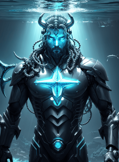 god, armor, underwater