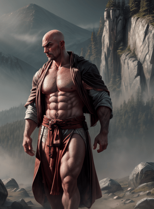 man, mountain, rock