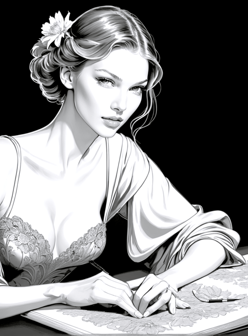 woman, candle, book, flower, dress