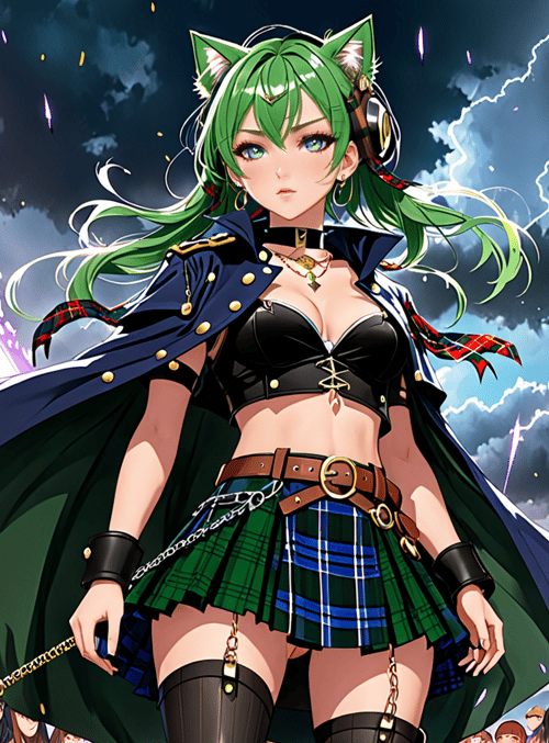 cat girl, anime girl, warrior