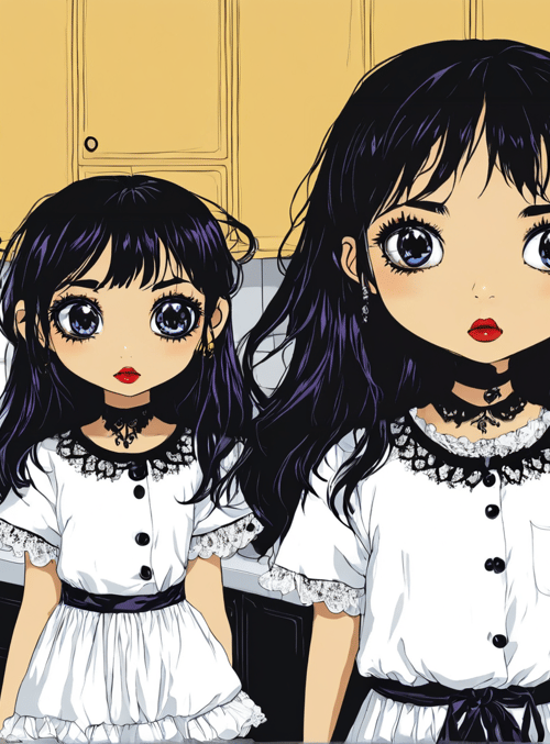 girls, kitchen, dolls