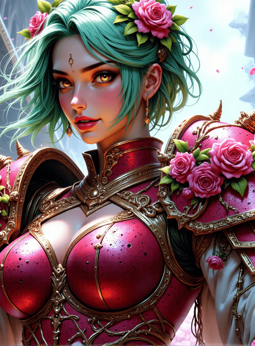warrior, femme, armor