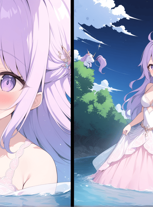 girl, unicorn, dress