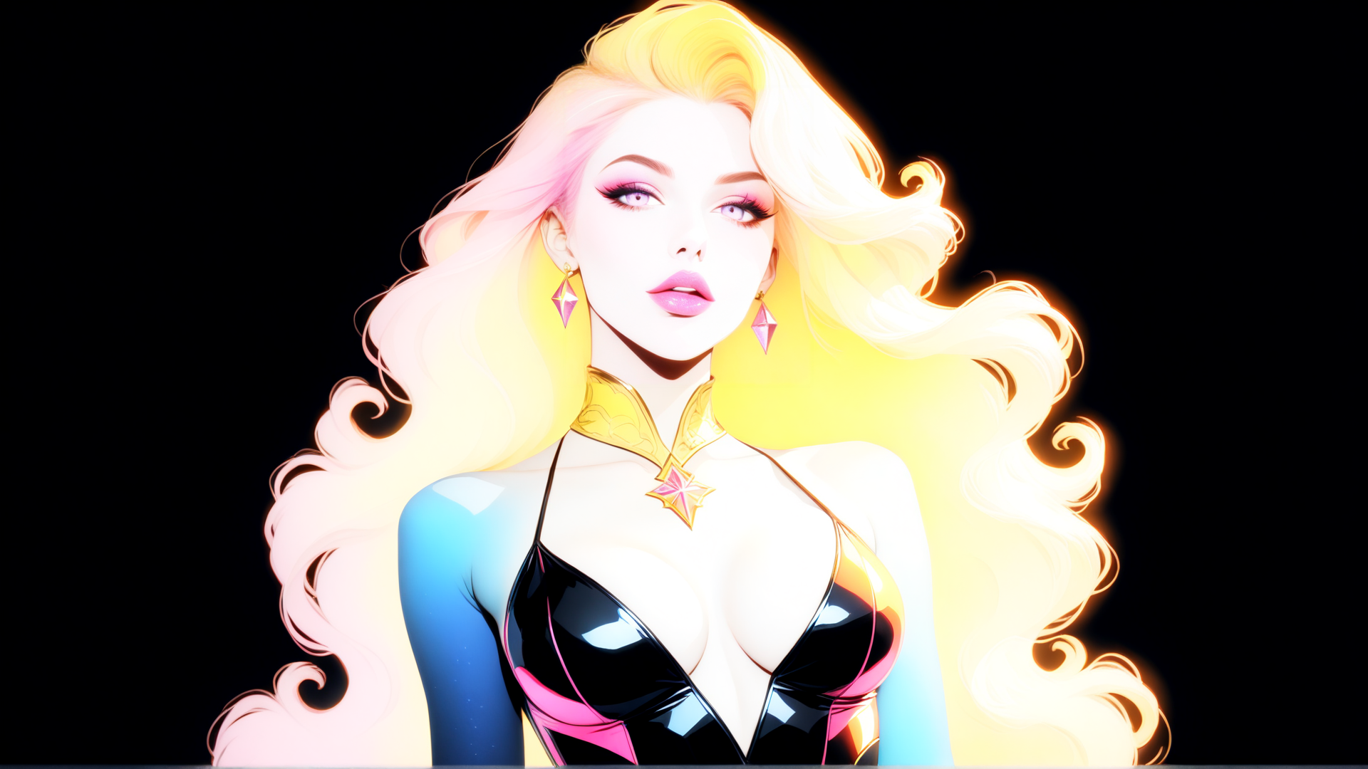 AI generated wallpaper featuring woman, superhero, character
