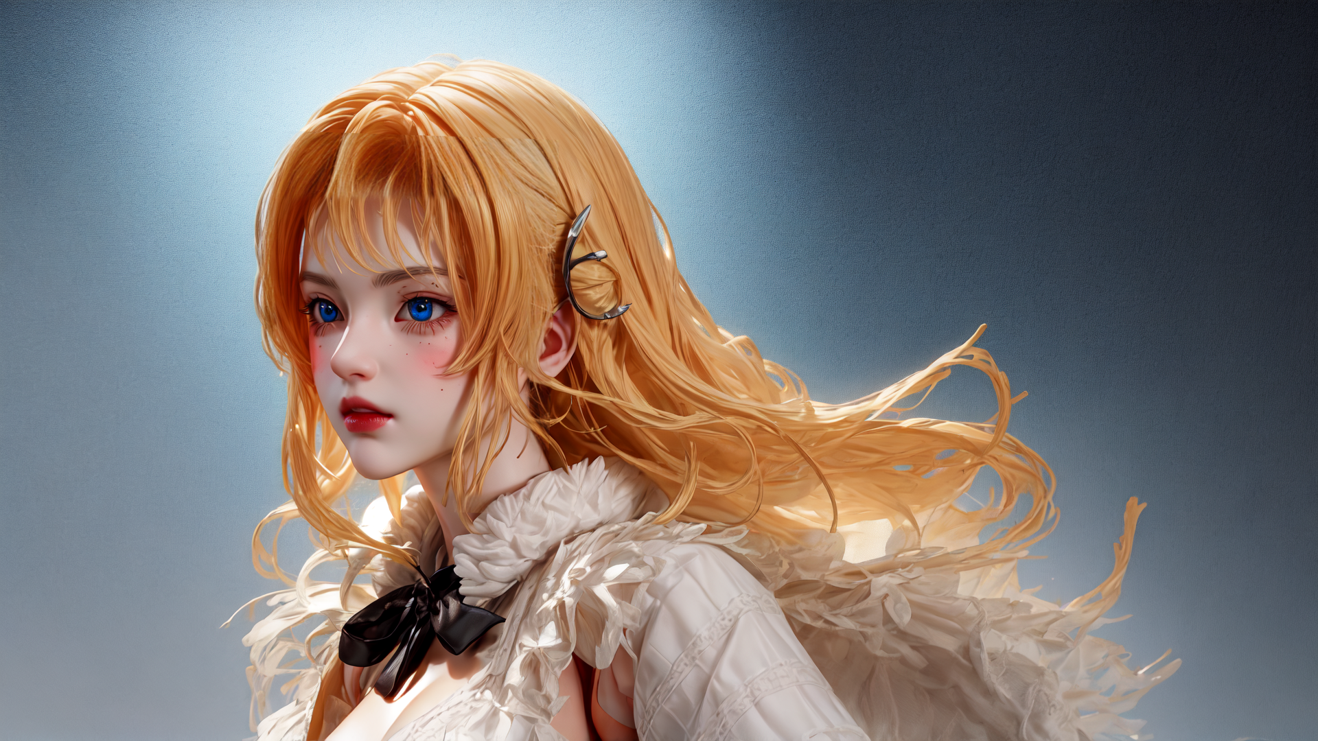 AI generated wallpaper featuring girl, anime, character