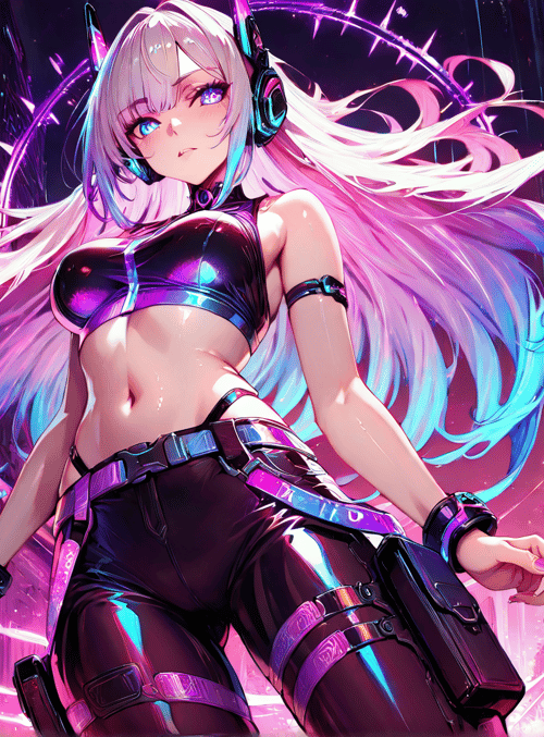cyberpunk, female, character