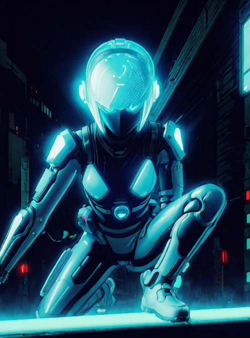robot, cyborg, armor
