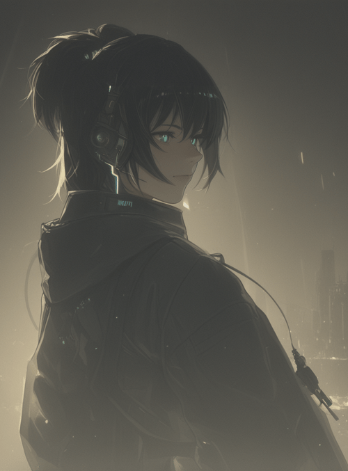 girl, headphones, city