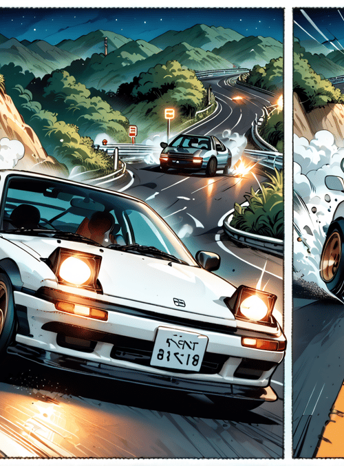 car, road, girl, mountains, speed, drift, license plate, tire, light, smoke