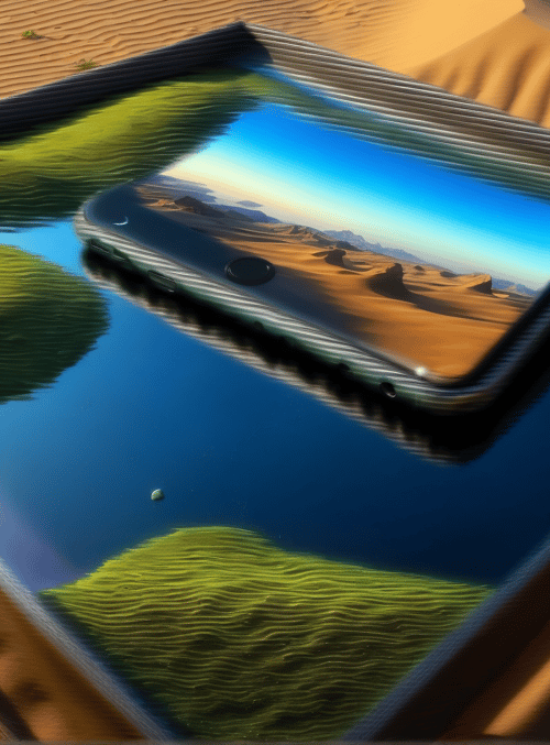 phone, table, sand