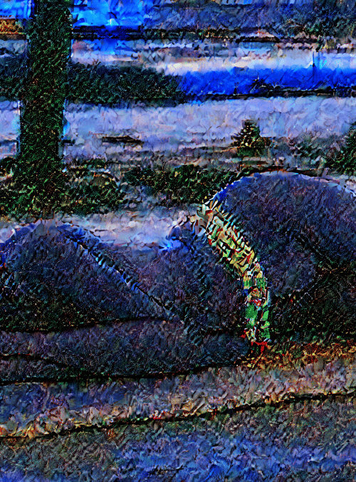 car, trees, river