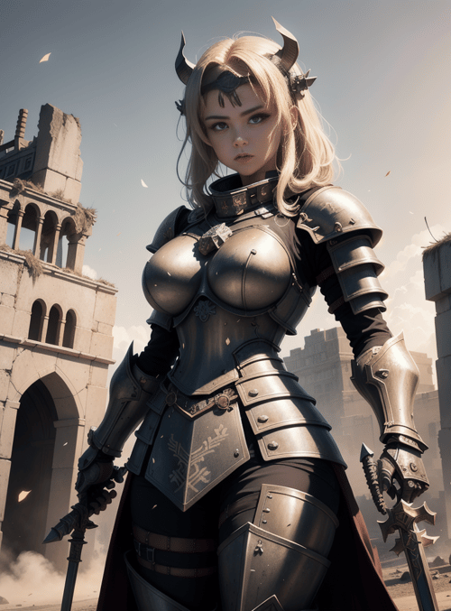 warrior, female, armor