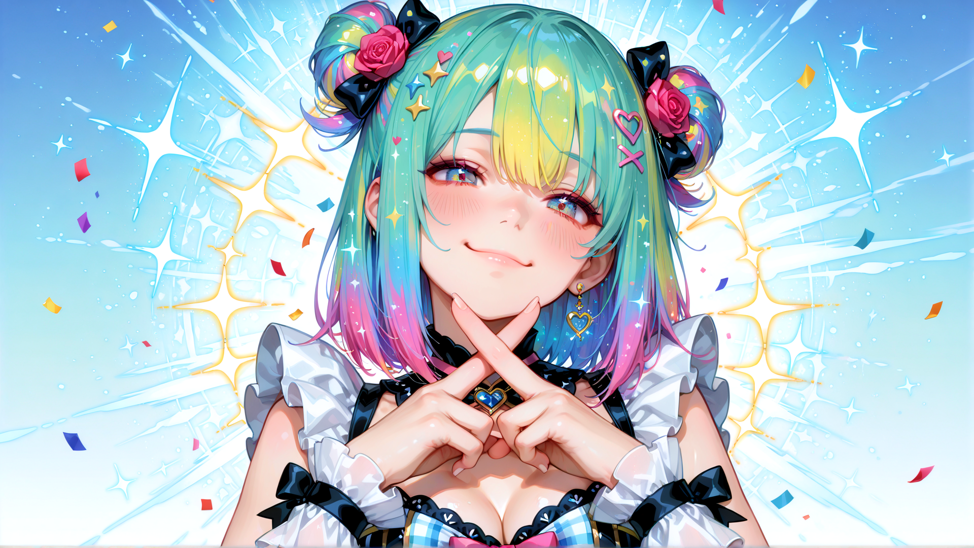 AI generated wallpaper featuring anime girl, girl, character