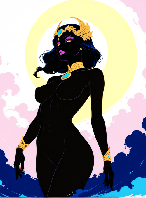 goddess, silhouette, figure