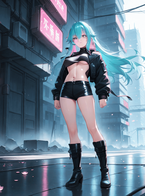 cyberpunk, anime, girl