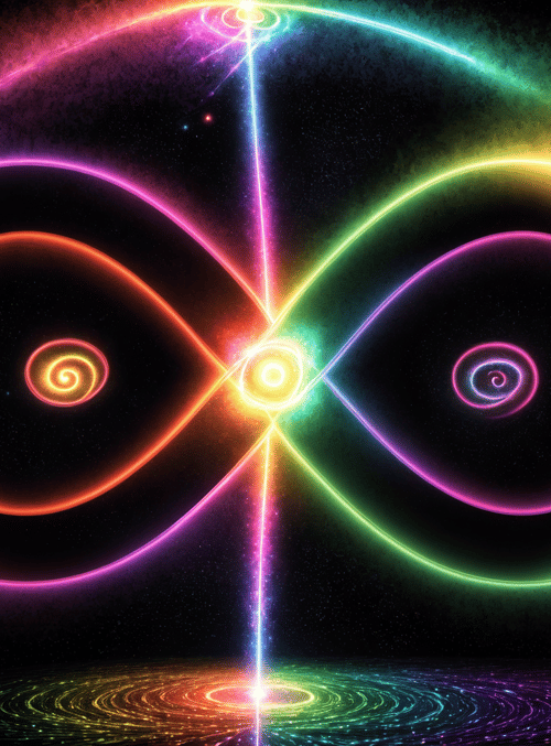 infinity symbol, galaxy, spiral