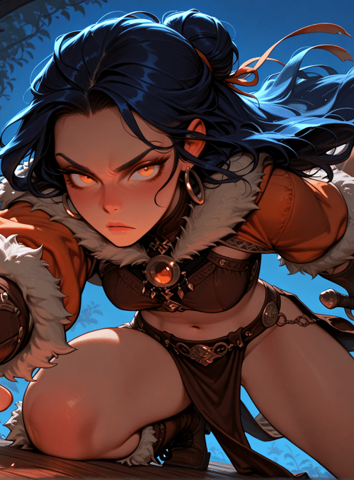 woman, character, mage, warrior, archer, sword, hand, fire, cloak, boots