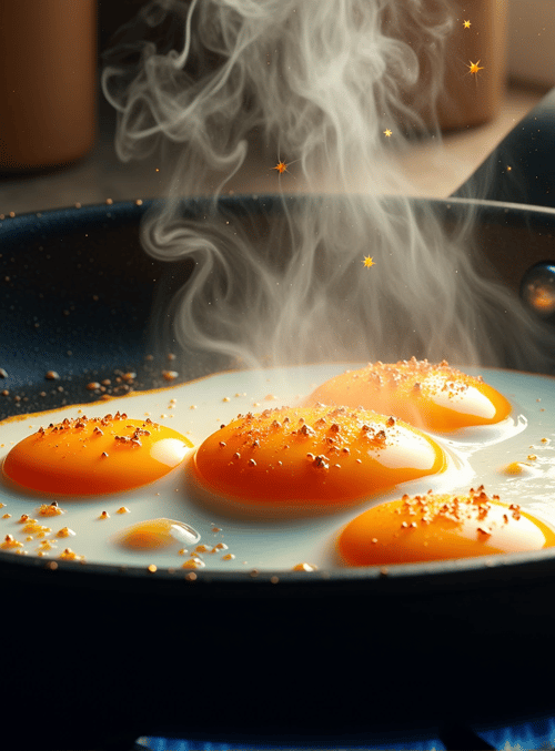 eggs, pan, kitchen
