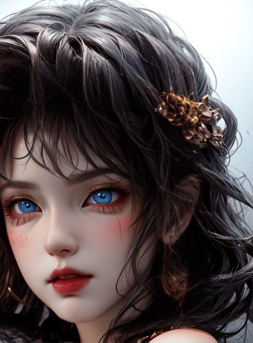 girl, hair, earrings
