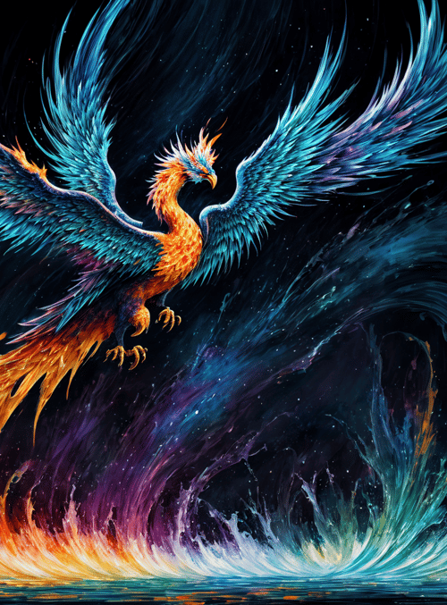 phoenix, bird, mythical
