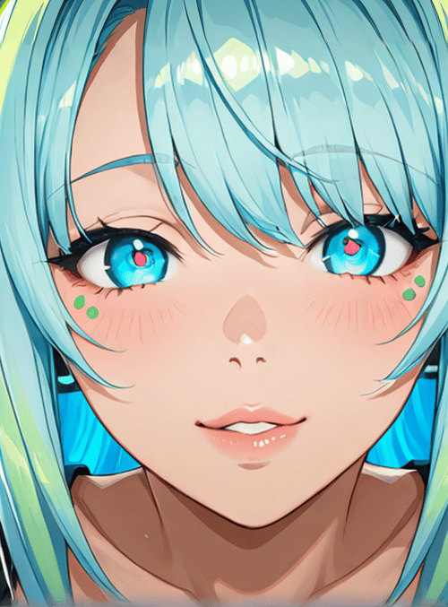 anime girl, headphones, cityscape, cyberpunk