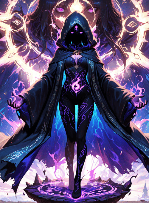 mage, sorceress, figure