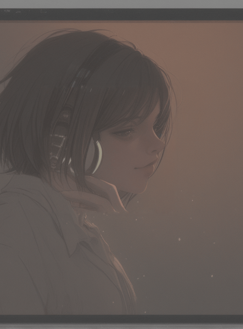 woman, headphones, shirt